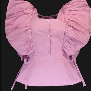 Rosie Assoulin Pink/lilac Ruffled Top